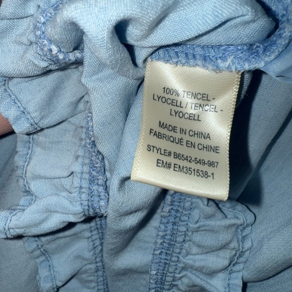 Bella Dahl Ruffle Sleeve Mini Dress Tencel Lycocell small Perennial Blue $165 - Picture 11 of 16